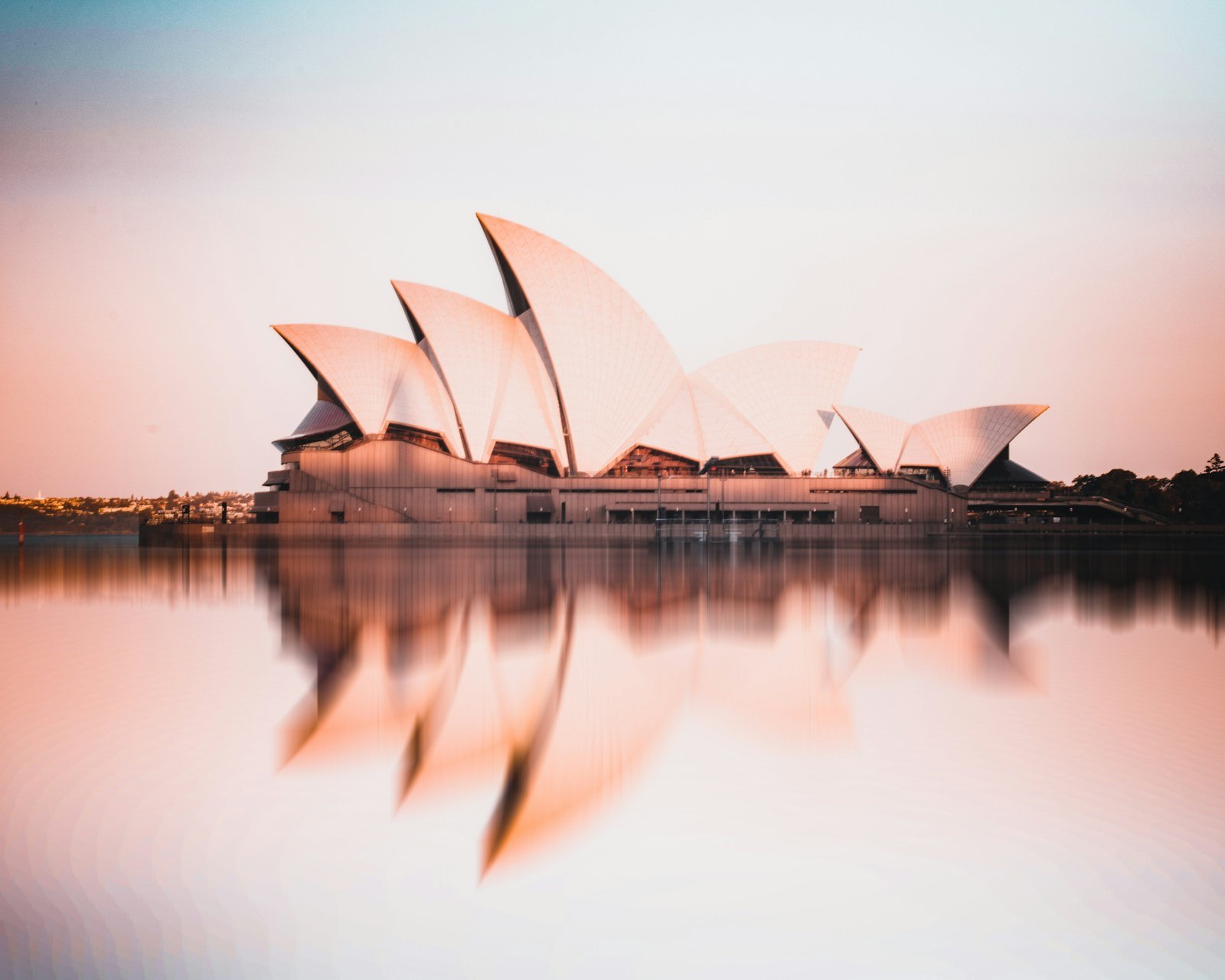 Sydney Opera House beside the harbor
